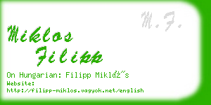 miklos filipp business card